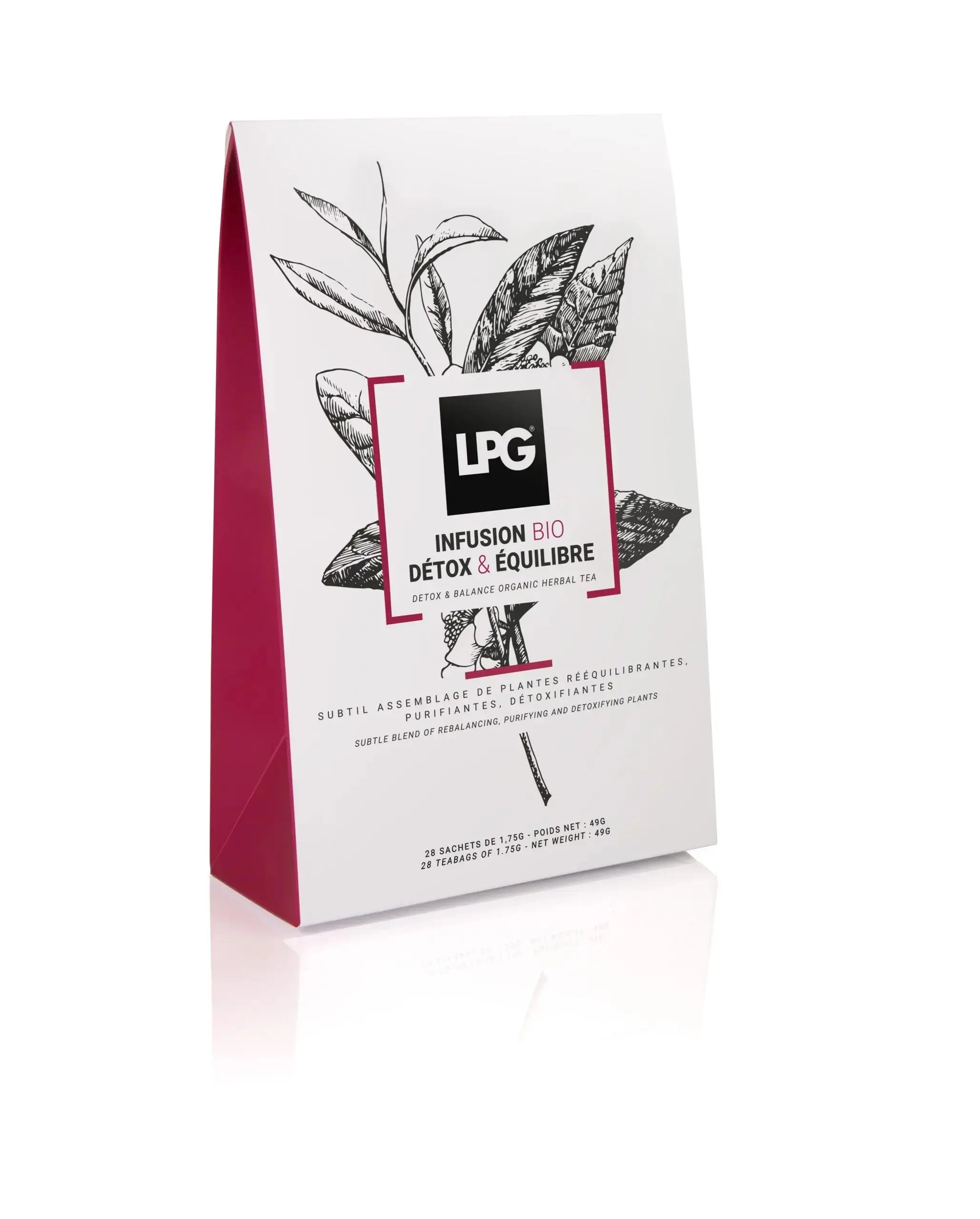 LPG detox infusie thee om te relaxeren en afvalstoffen te elimineren. Drink deze voor het slapen gaan om je lichaam te herstellen. 